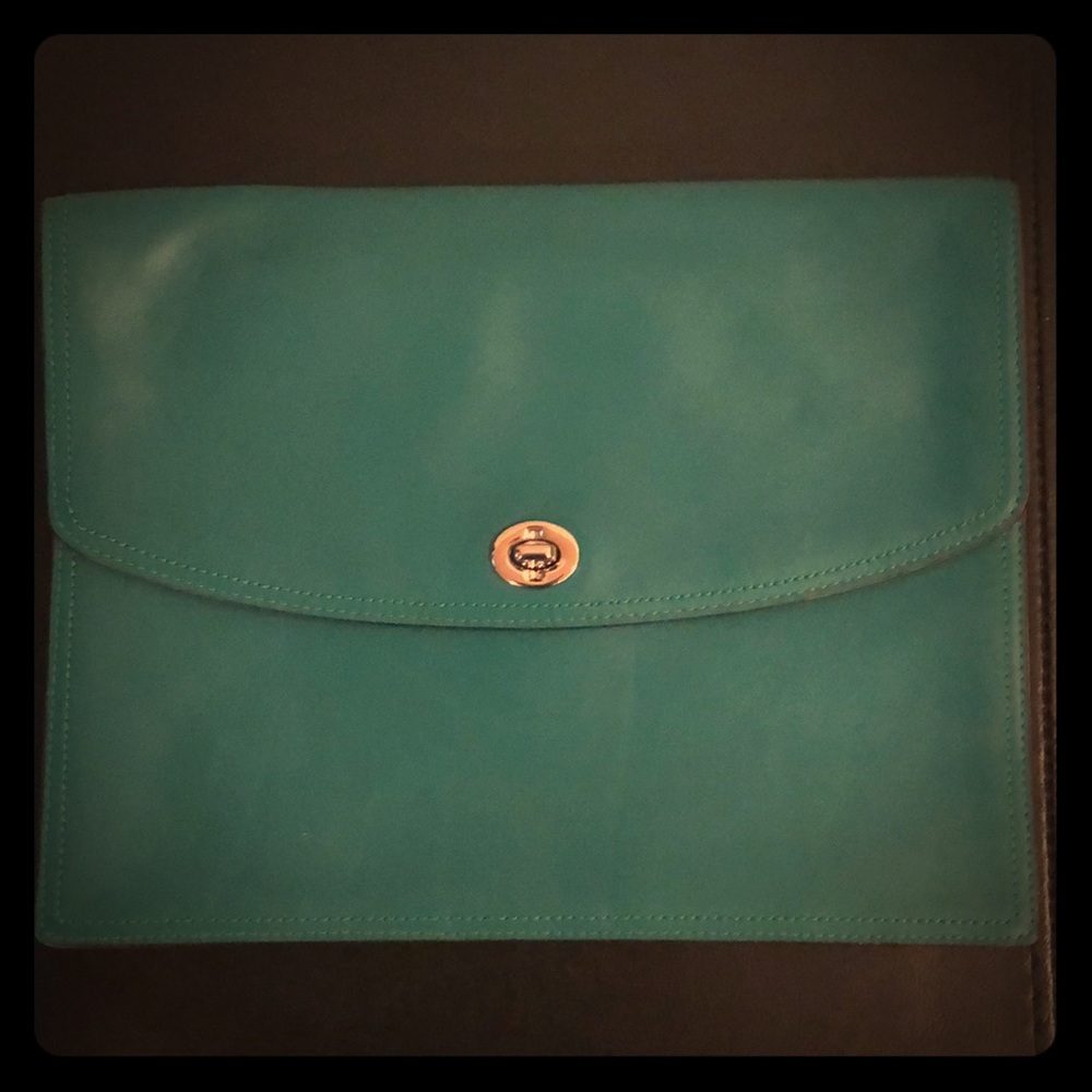 Coach leather clutch/iPad case